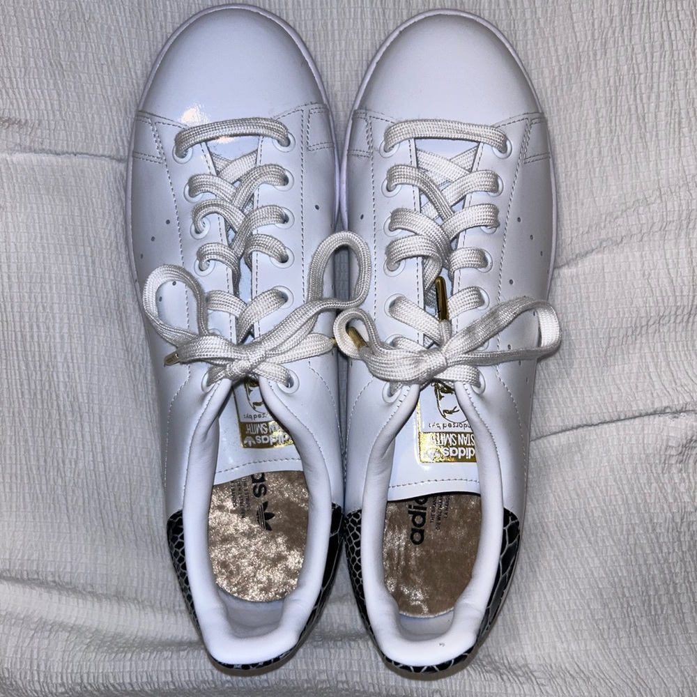 Adidas Black-Gold Stan Smith Shoes